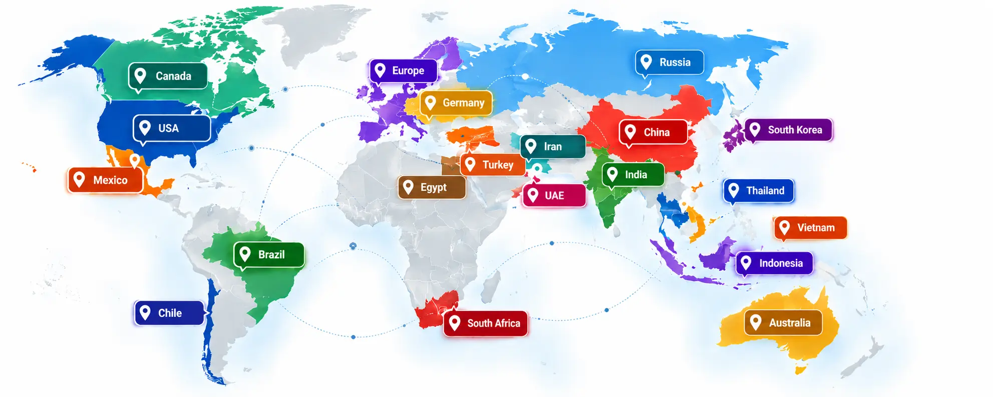 Ashapura Proteins Ltd. Global & Domestic Presence Map